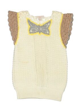 Stella McCarthy x GAP Kids Crochet Top in Cream, Gray & Yellow